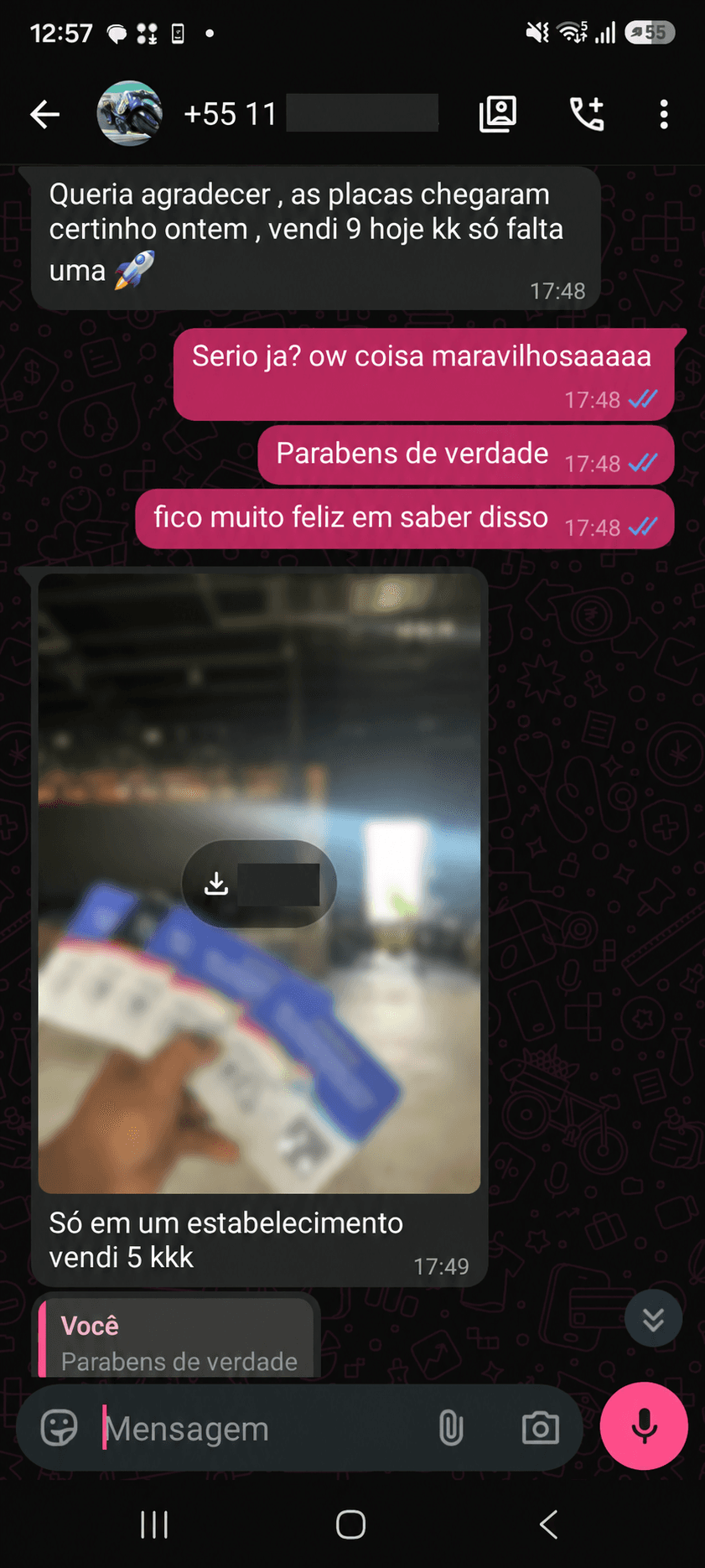 Conversa com Revendedor · DDD 11, com telefone oculto